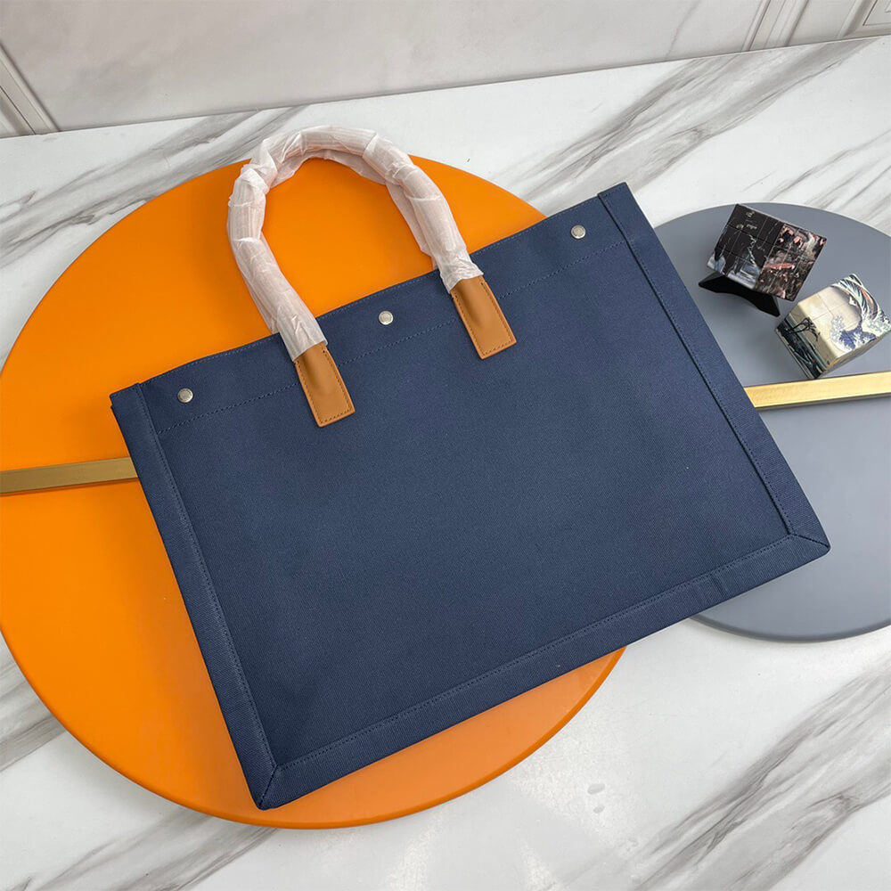 YSL Rive Gauche Large Tote Bag in Canvas - Replica Luxury Bags™