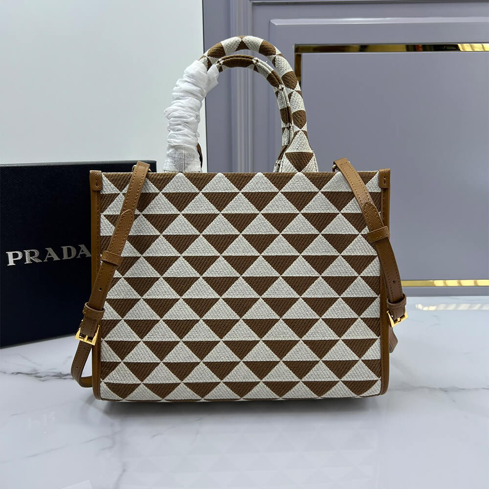 Small Prada Symbole Jacquard Fabric Handbag - Replica Luxury Bags™