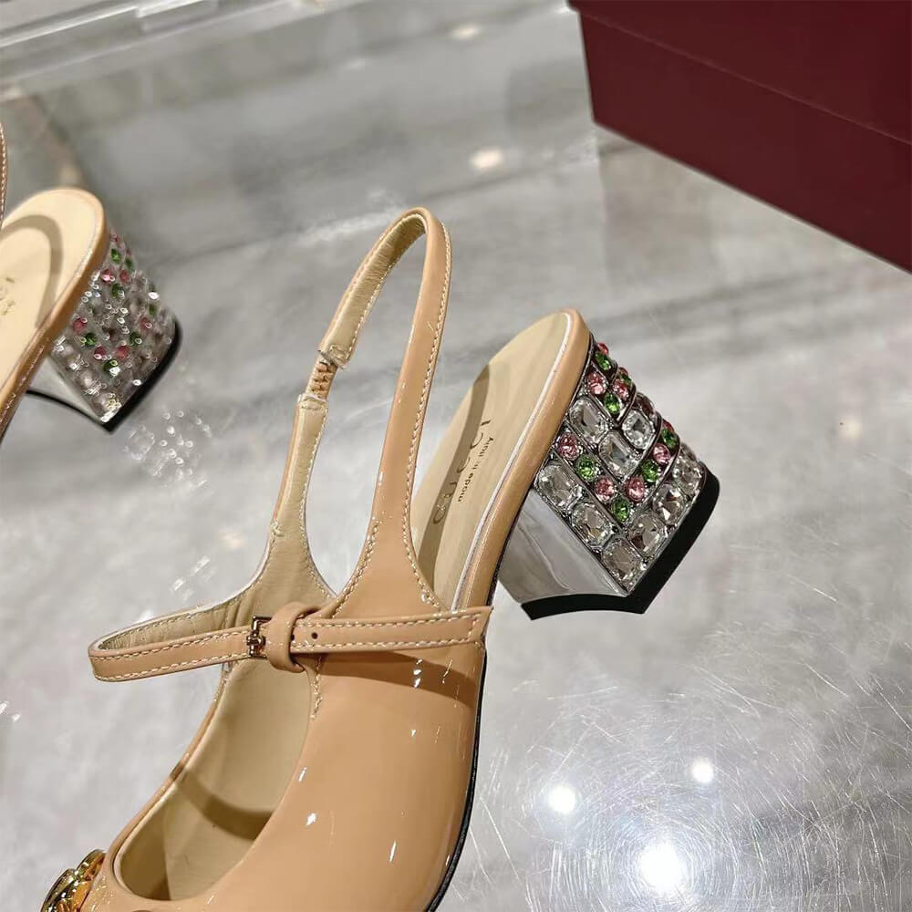 Gucci Women s Horsebit pump with Crystals Shoes - Replica Luxury Bags™