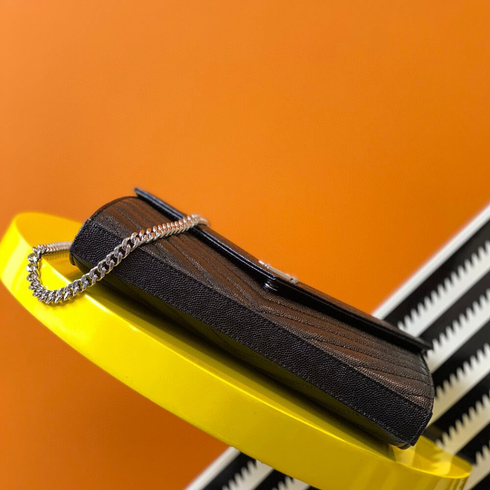 YSL Classic Cassandre Chain Wallet Bag in Grain De Poudre Leather - Replica Luxury Bags™