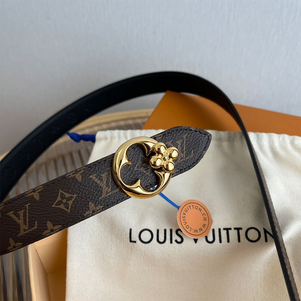 LV Flowergram Round 30mm Reversible Belt - Replica Luxury Bags™