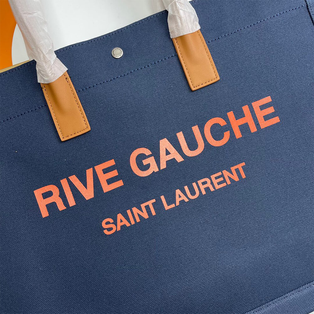 YSL Rive Gauche Large Tote Bag in Canvas - Replica Luxury Bags™
