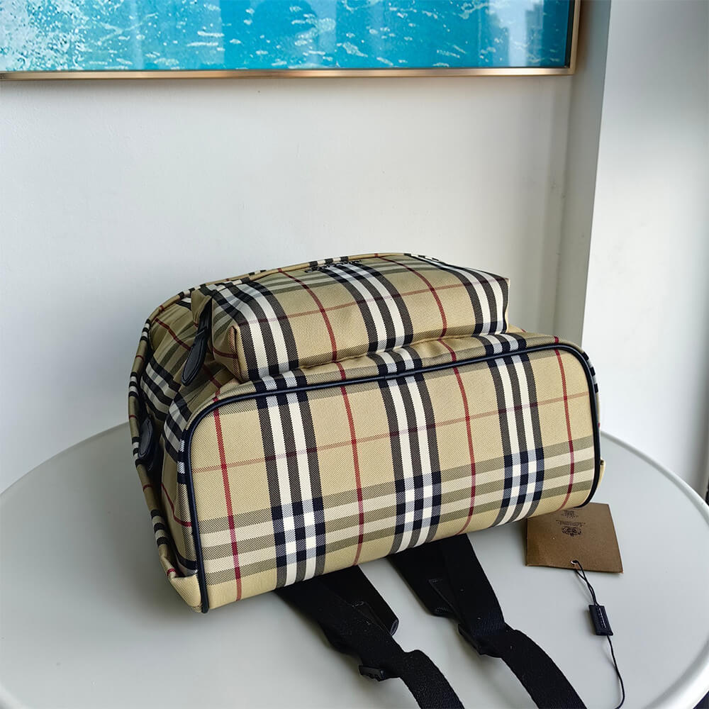 Burberry Check Backpack Bag - Replica Luxury Bags™