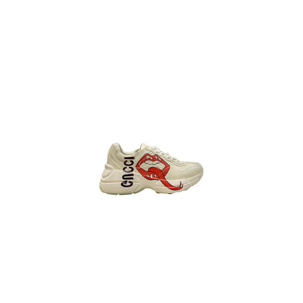 Gucci Rhyton sneaker with mouth print Shoes - Replica Luxury Bags™