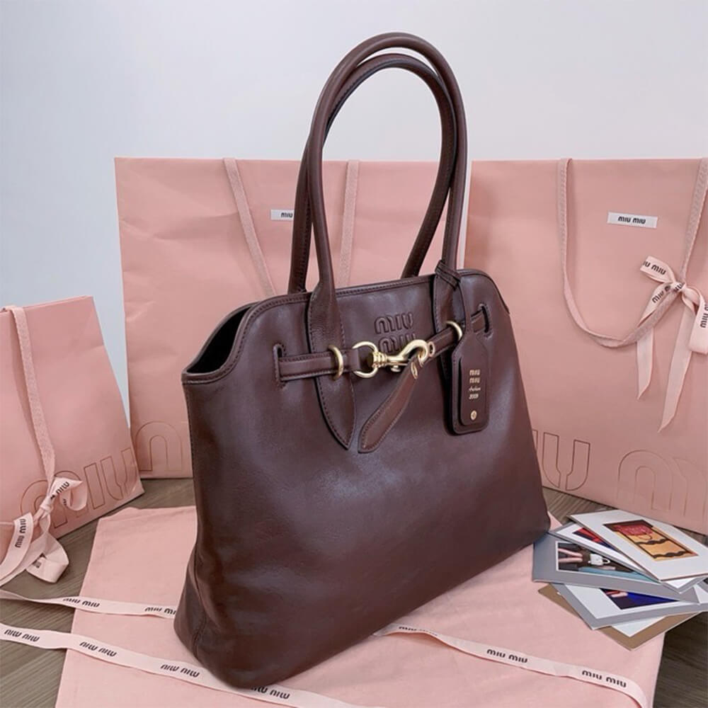 MIUMIU Medium Aventure nappa leather bag - Replica Luxury Bags™