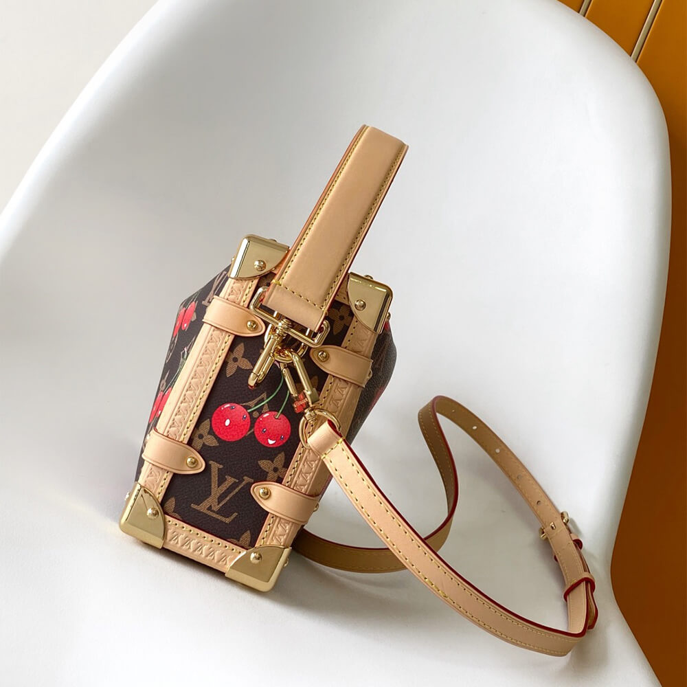 LV x TM Side Trunk MM Canvas Monogram and Cherry Bag - Replica Luxury Bags™