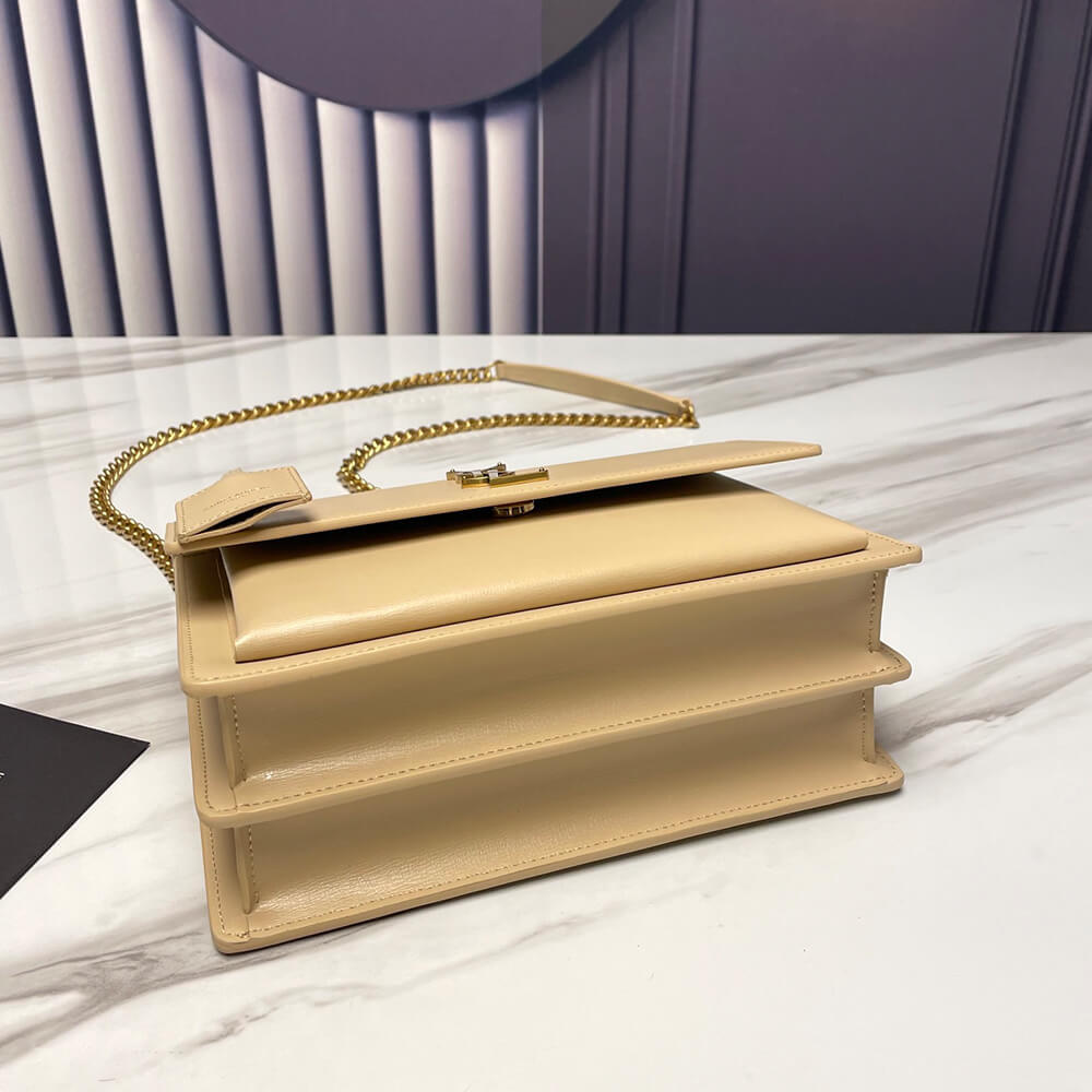 YSL Sunset Medium Chain Bag In Smooth Leather - Replica Luxury Bags™