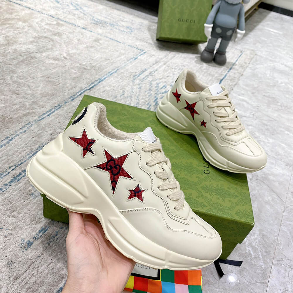 Gucci Rhyton Sneaker with Stars Shoes - Replica Luxury Bags™