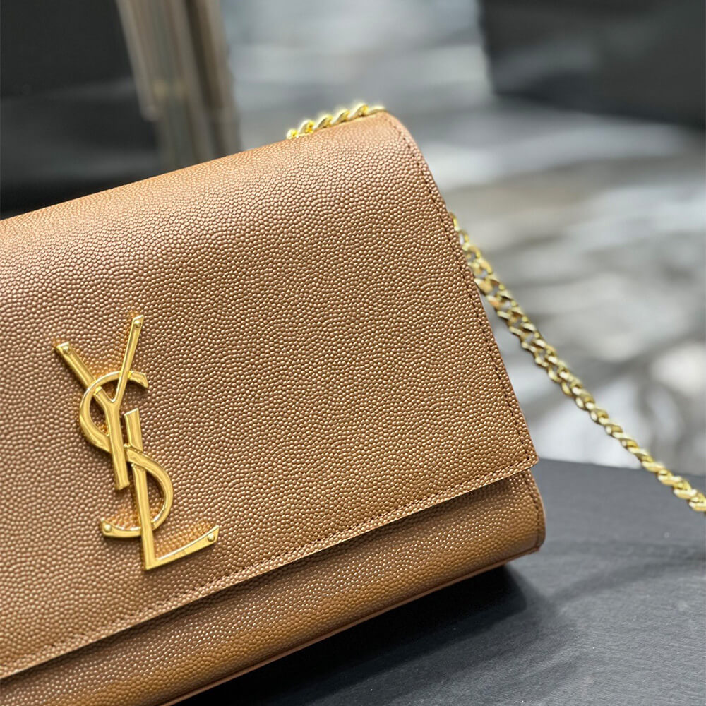 YSL Kate Medium Bag in Grain De Poudre Embossed Leather - Replica Luxury Bags™
