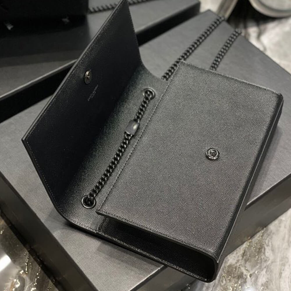 YSL Kate Medium Chain Bag In Grain De Poudre Embossed Leather - Replica Luxury Bags™