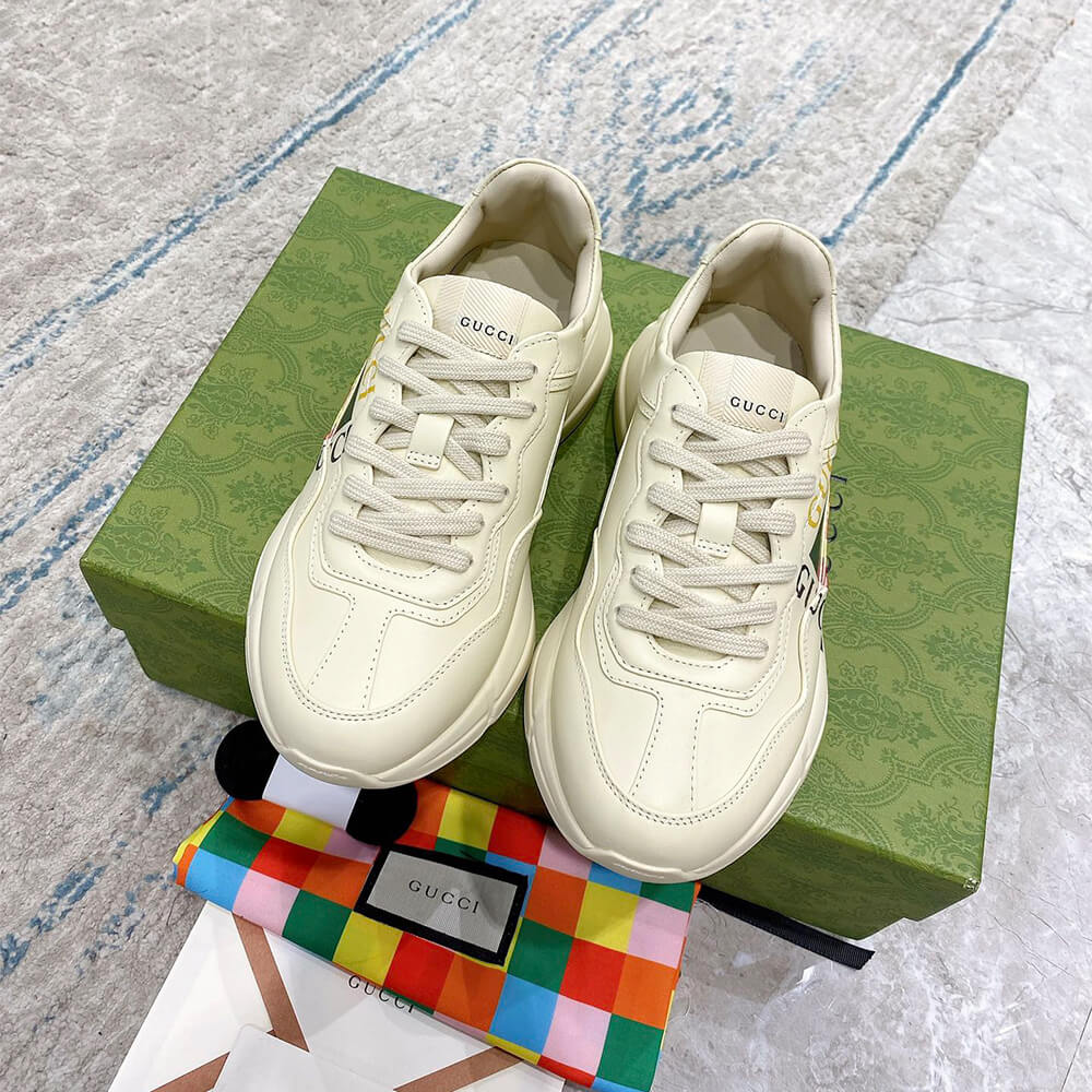 Gucci Rhyton Sneaker with Box Logo Shoes - Replica Luxury Bags™