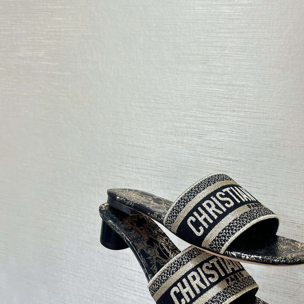 Dior Dway Heeled Slide Shoes - Replica Luxury Bags™