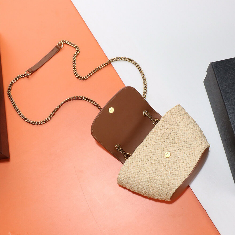 YSL Mini Manon Bag in Raffia - Replica Luxury Bags™