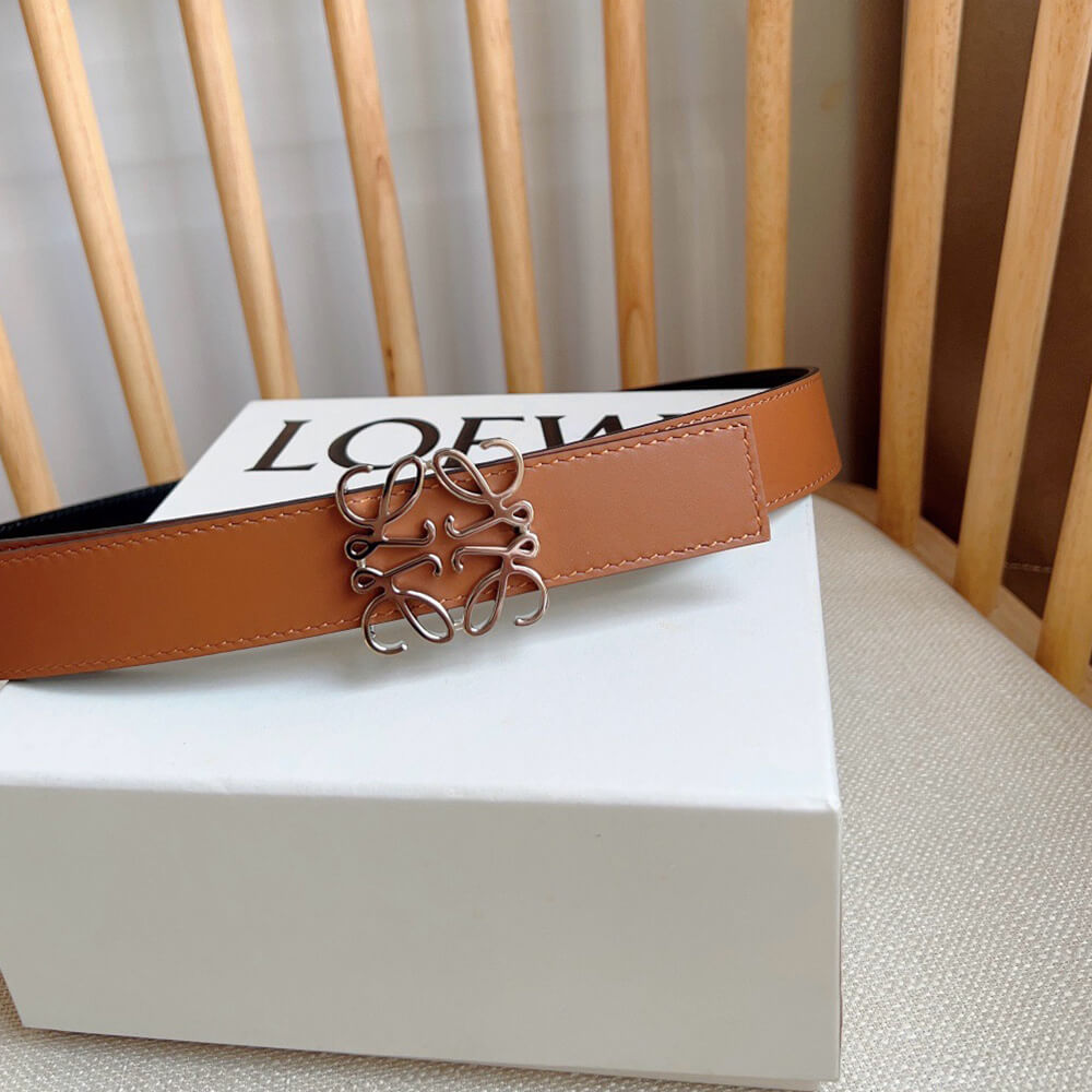 LOEWE Reversible Anagram belt in smooth calfskin 28mm - Replica Luxury Bags™