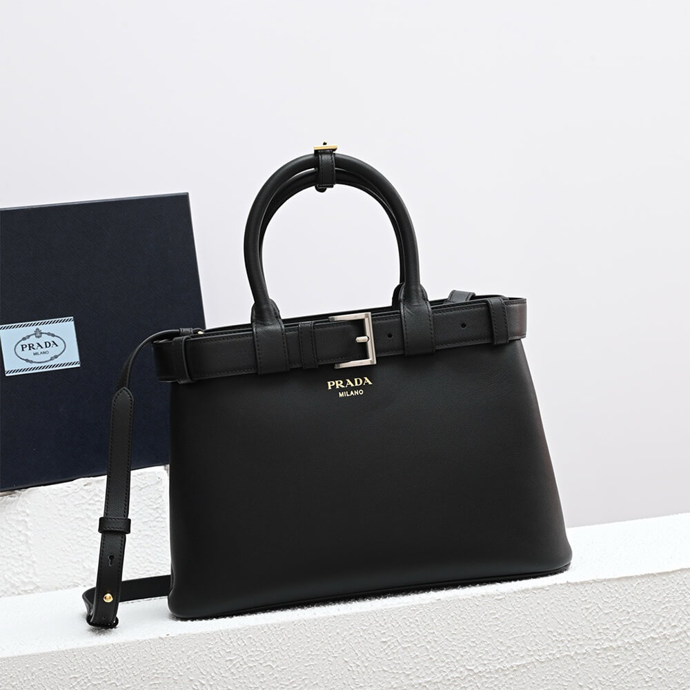 Prada Buckle Small Leather Handbag with Belt - Replica Luxury Bags™