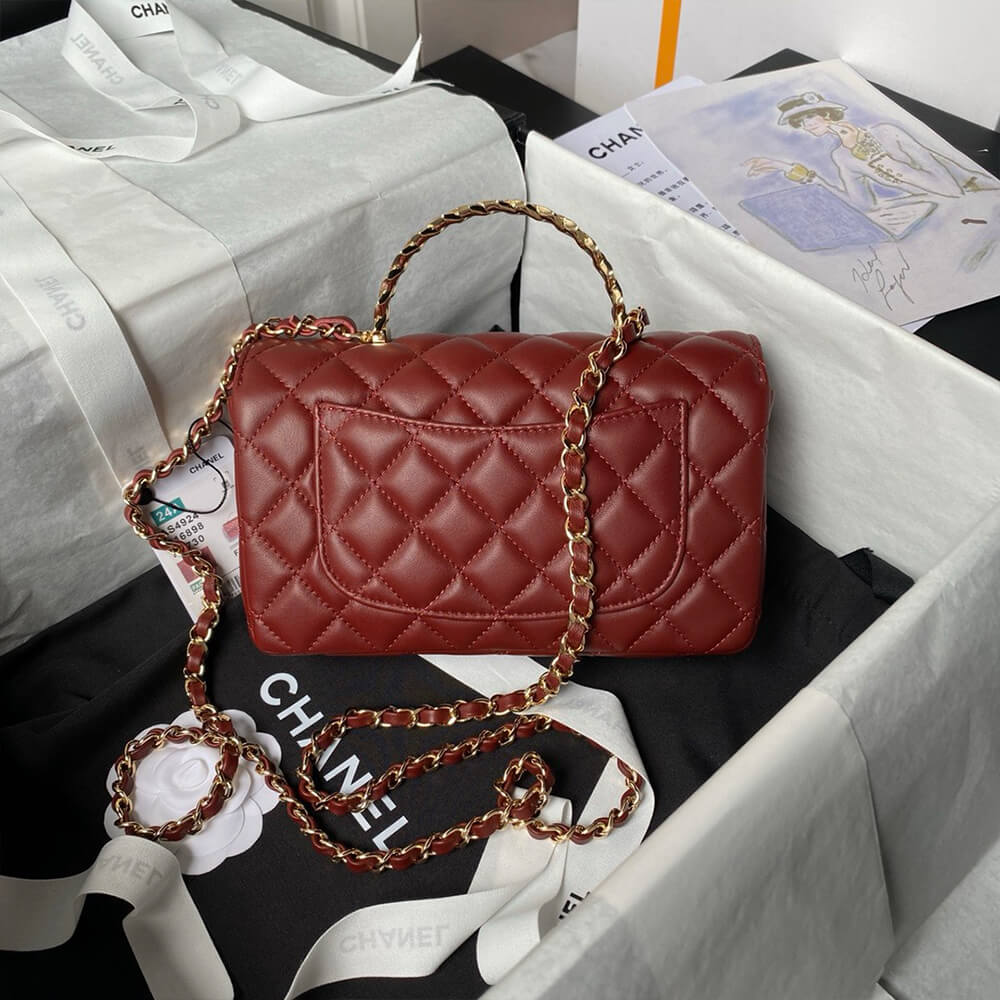CHANEL Mini Flap Bag with Top Handle - Replica Luxury Bags™