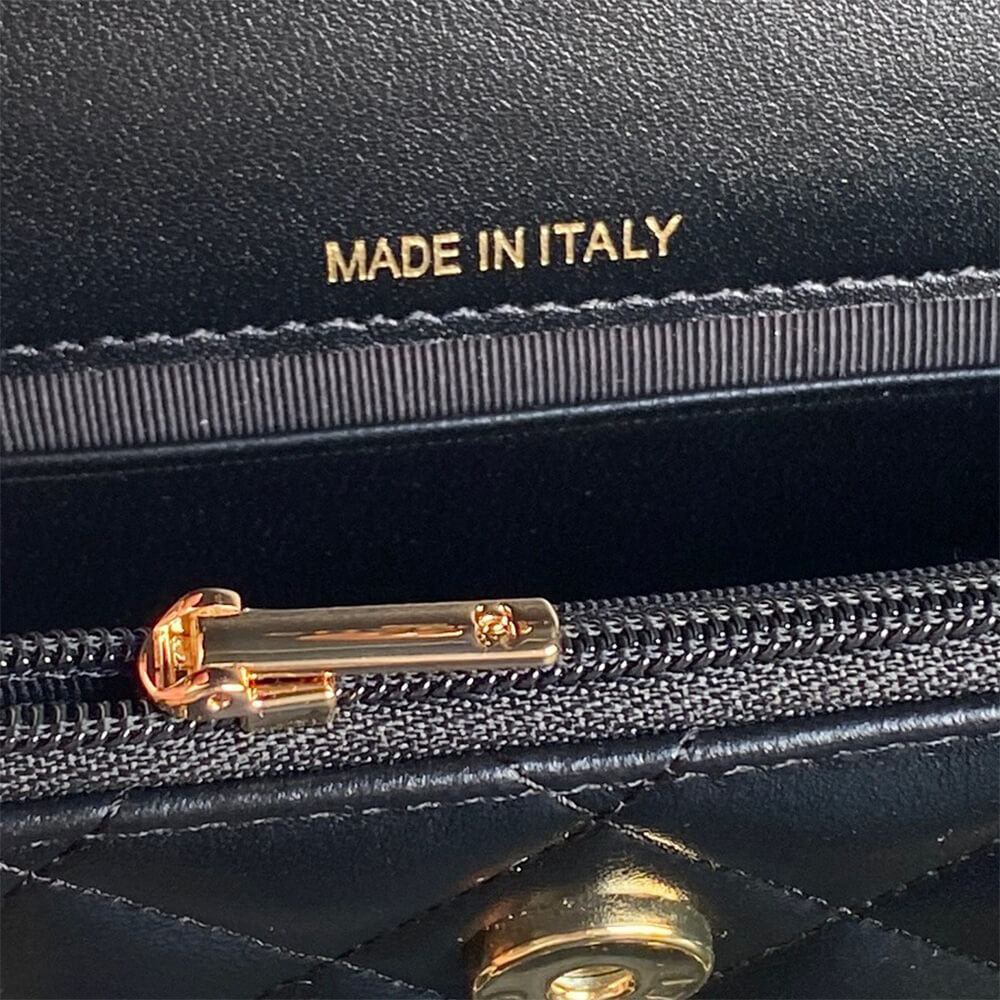 Chanel Flap Phone Holder Bag with Chain - Replica Luxury Bags™