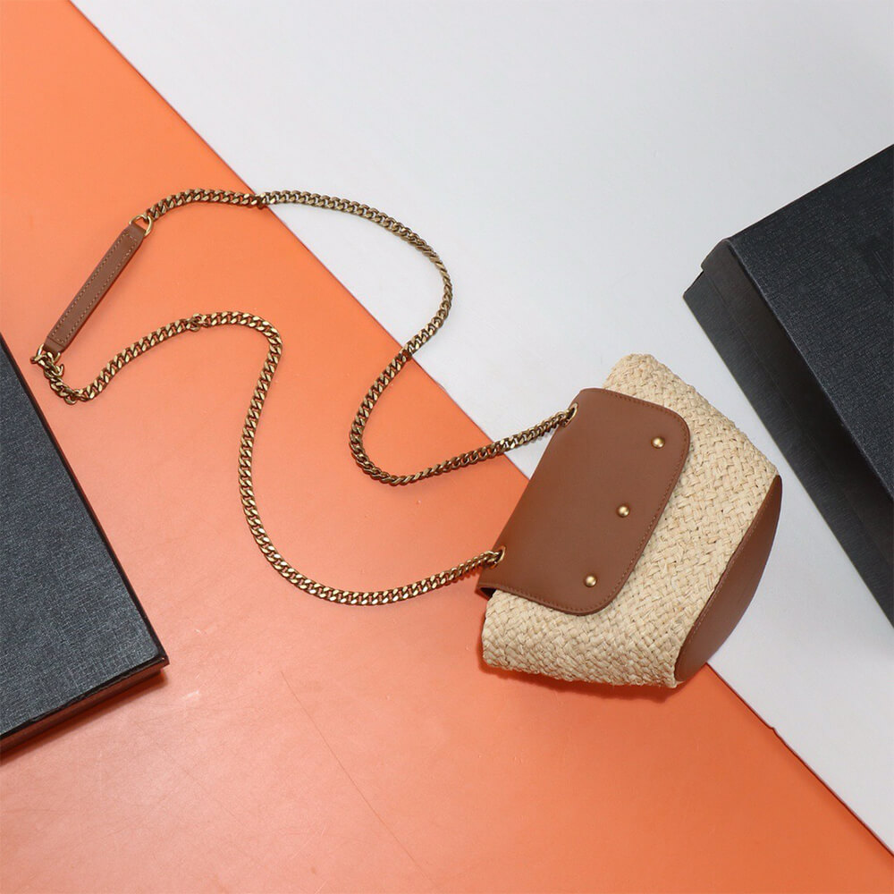 YSL Mini Manon Bag in Raffia - Replica Luxury Bags™