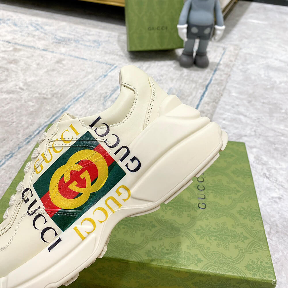 Gucci Rhyton Sneaker with Box Logo Shoes - Replica Luxury Bags™