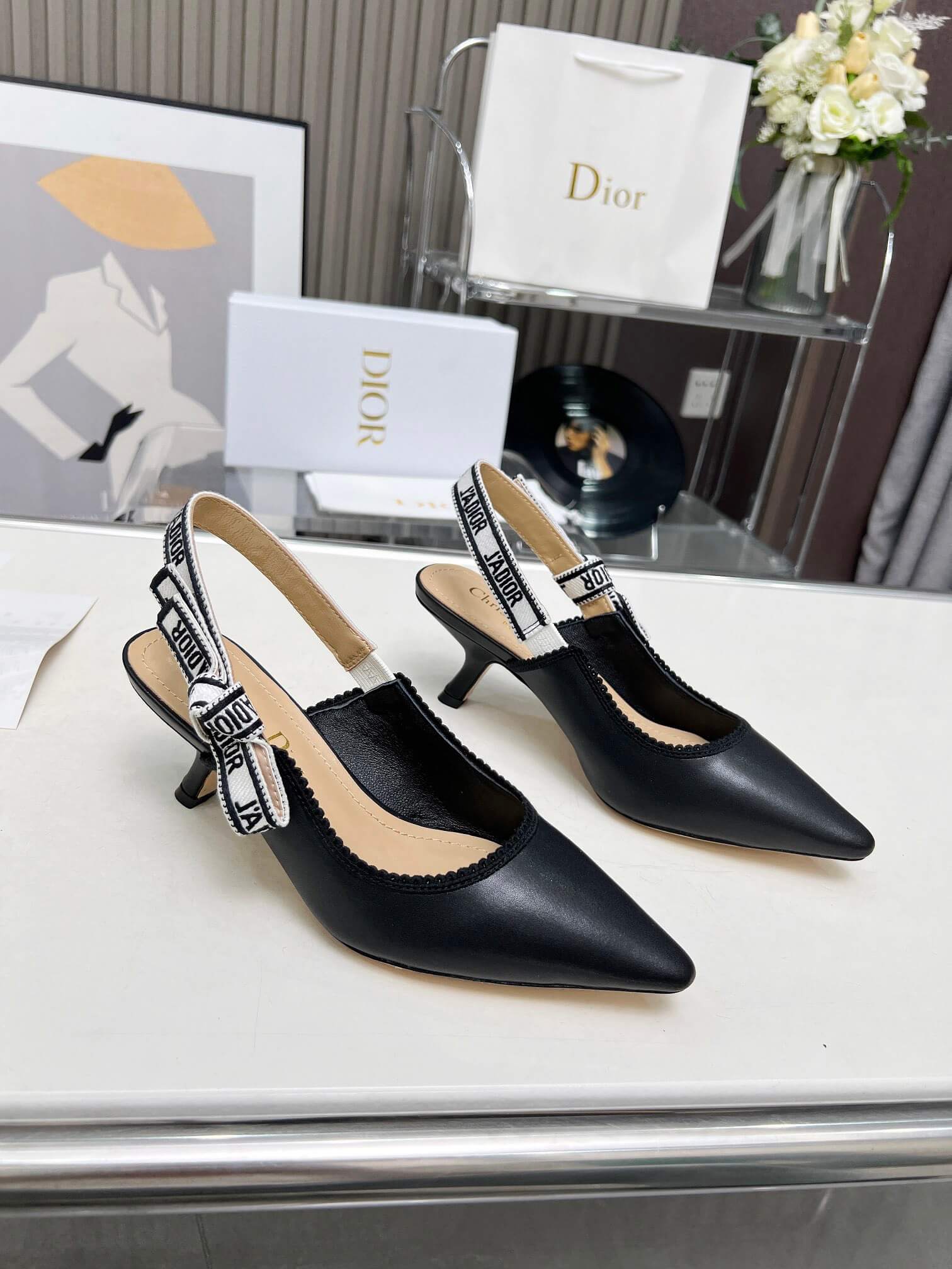 J Adior Slingback Pump Shoes - Replica Luxury Bags™