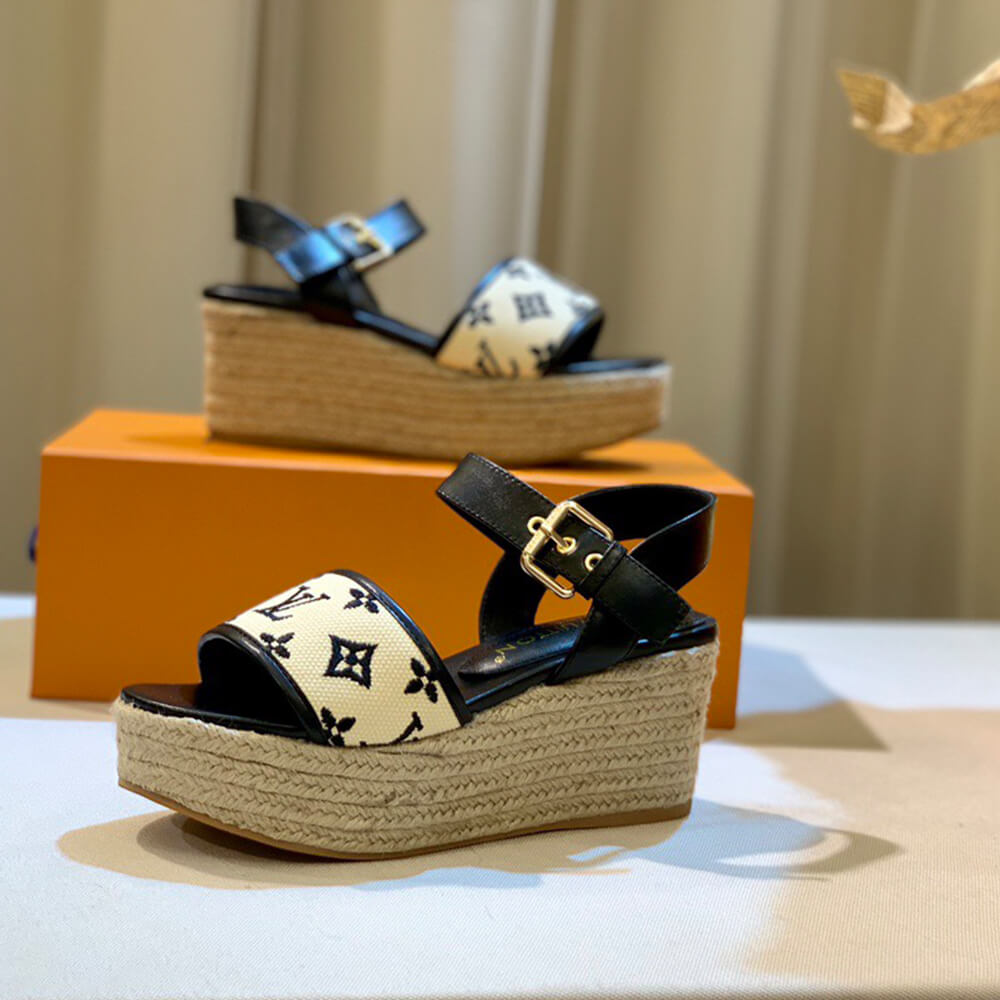 LV Starboard Wedge Sandal Shoes - Replica Luxury Bags™