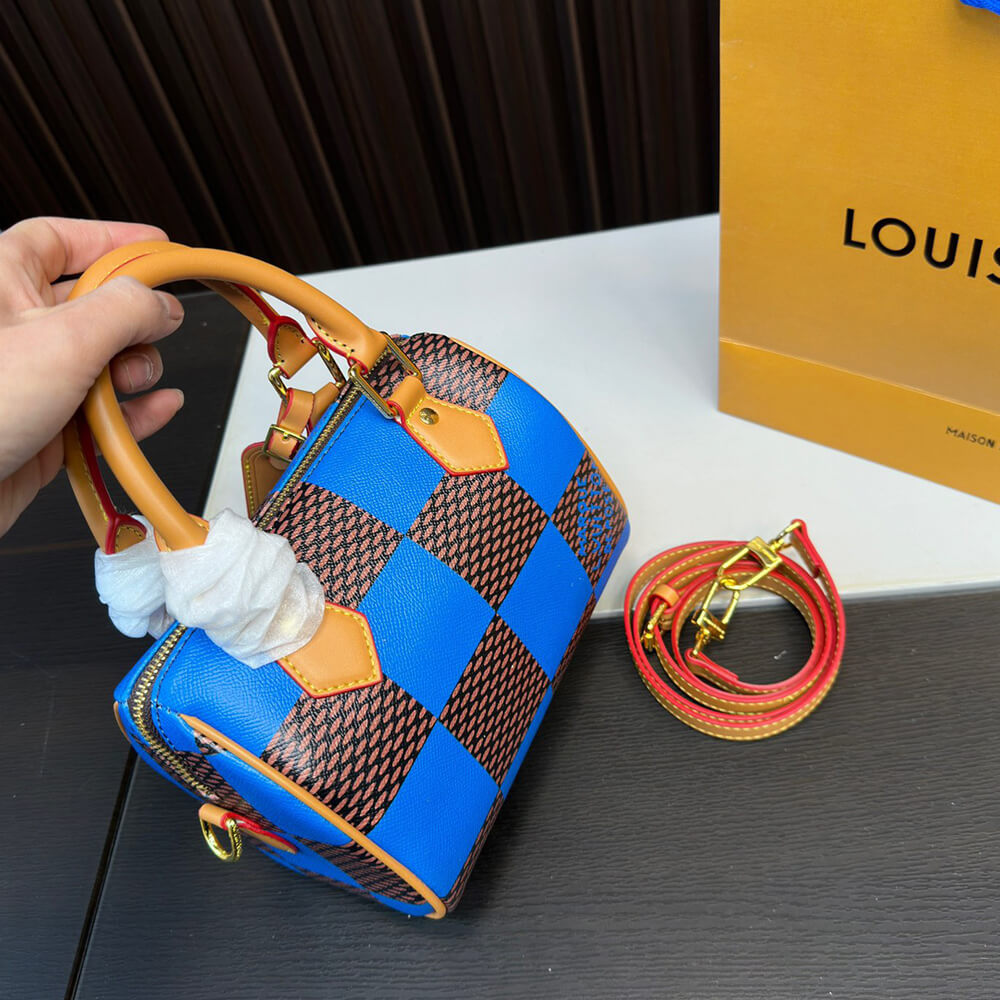 LV Speedy 18 Bandouliere Damier Pop Bag - Replica Luxury Bags™