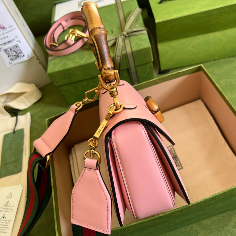 Gucci Bamboo 1947 Jumbo Gg Small Top Handle Bag - Replica Luxury Bags™