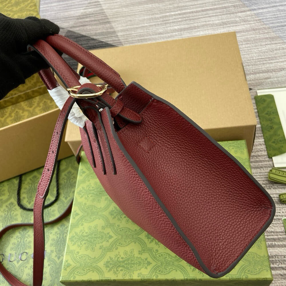 GUCCI SMALL TOTE BAG WITH HOOK CLOSURE - Replica Luxury Bags™