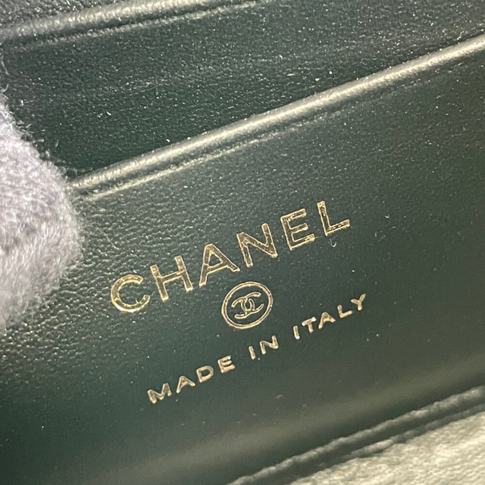 Chanel Flap Bag Phone Holder with Chain and Top Handle - Replica Luxury Bags™