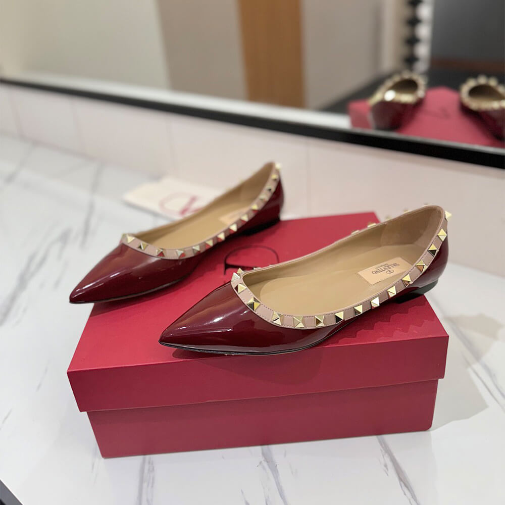 VALENTINO ROCKSTUD BALLET FLAT Shoes - Replica Luxury Bags™