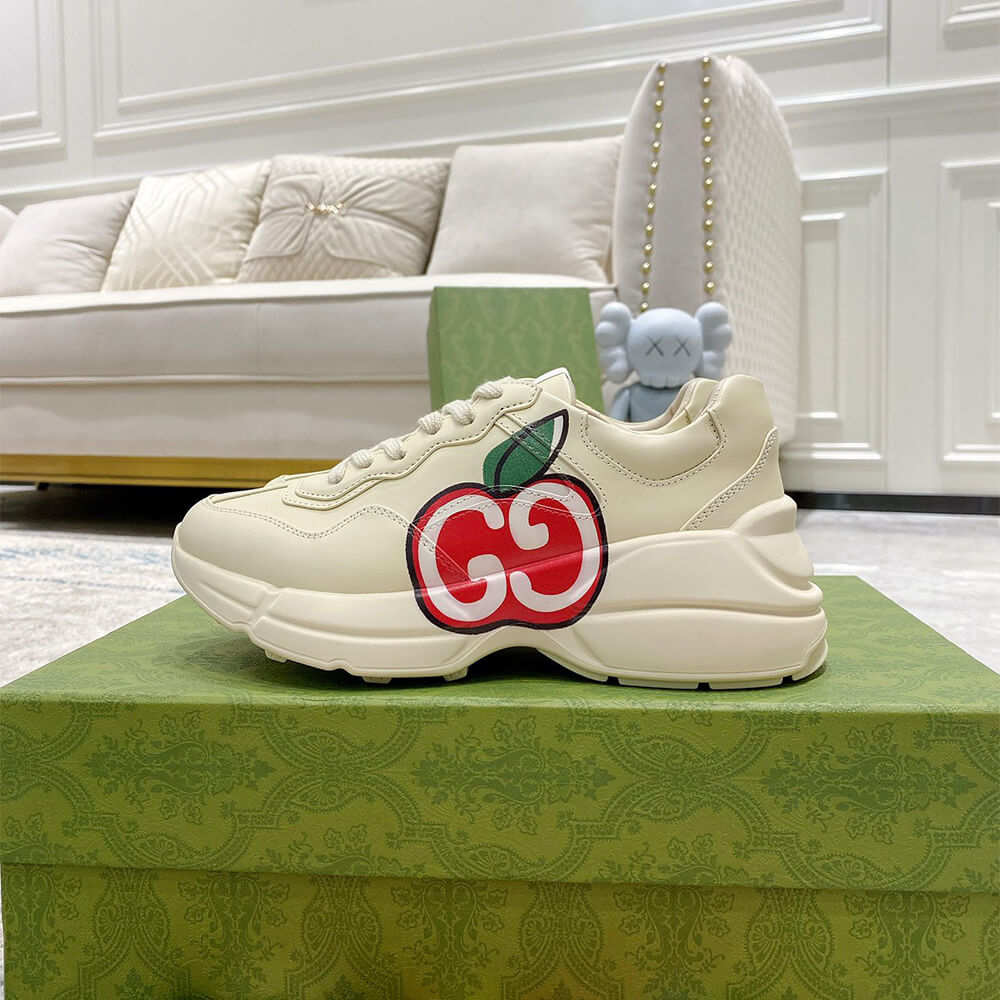 Gucci Rhyton Apple-print Sneaker Shoes - Replica Luxury Bags™