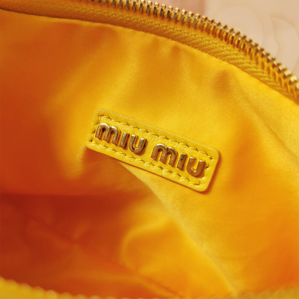 Miumiu Small Wander matelasse nappa leather hobo bag - Replica Luxury Bags™