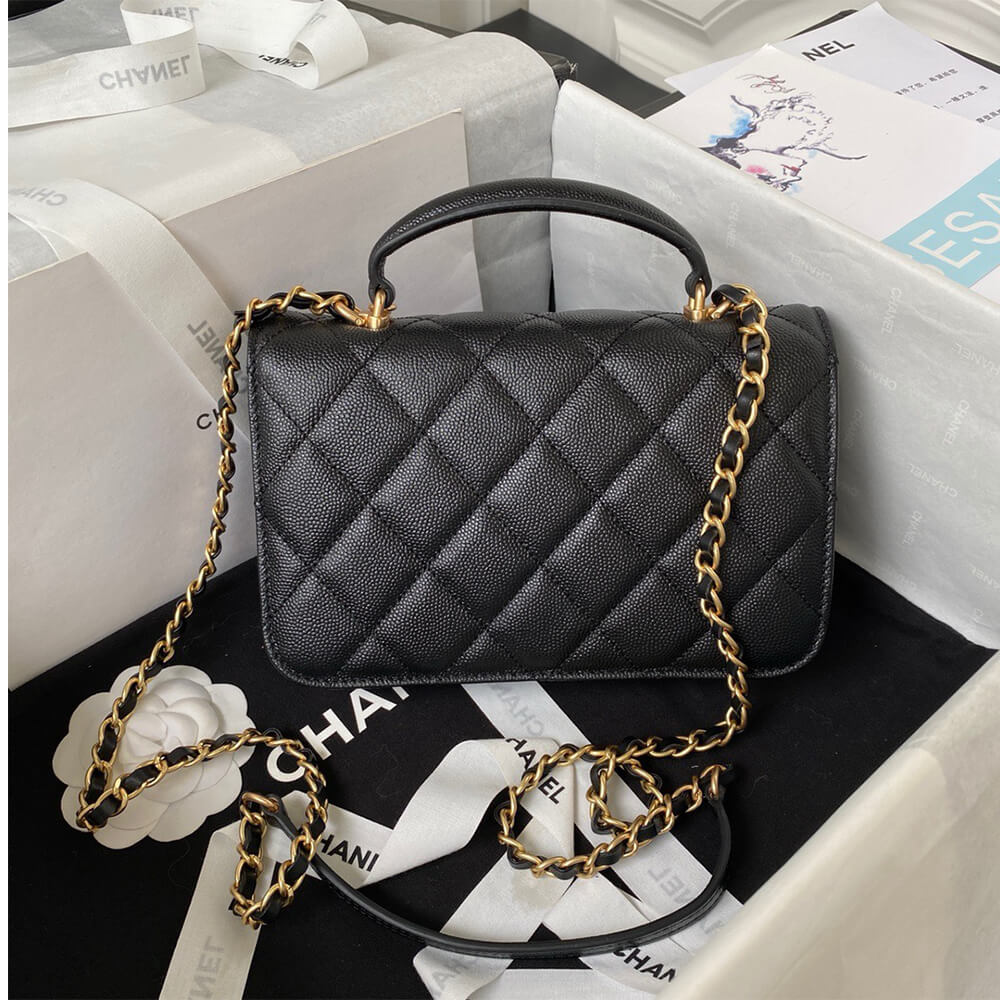 Chanel Mini Flap Bag with Top Handle - Replica Luxury Bags™