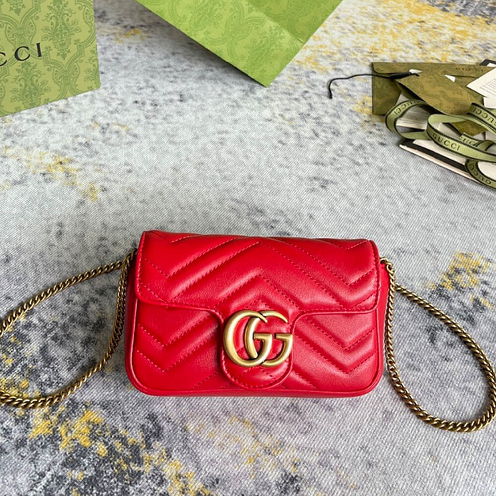 Gucci GG Marmont Matelasse Leather Super Mini Bag - Replica Luxury Bags™