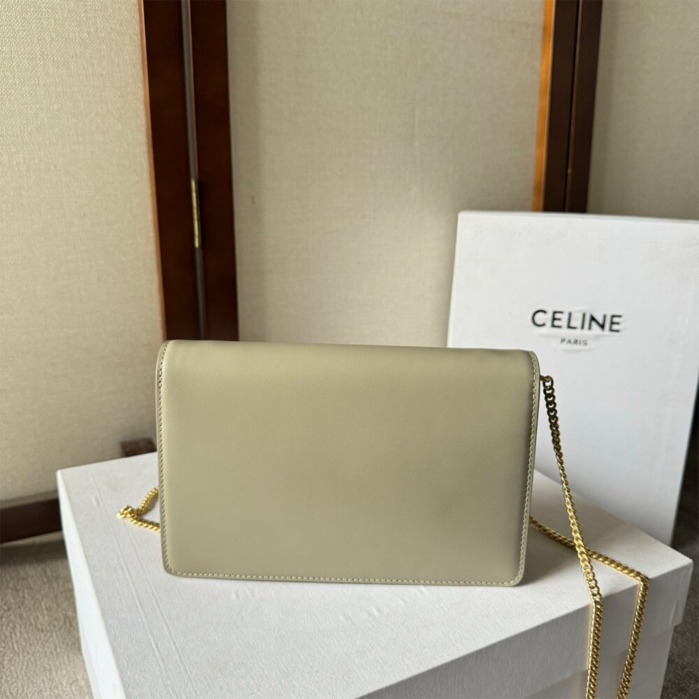 Celine Wallet On Chain Margo Bag In Shiny Calfskin - Replica Luxury Bags™