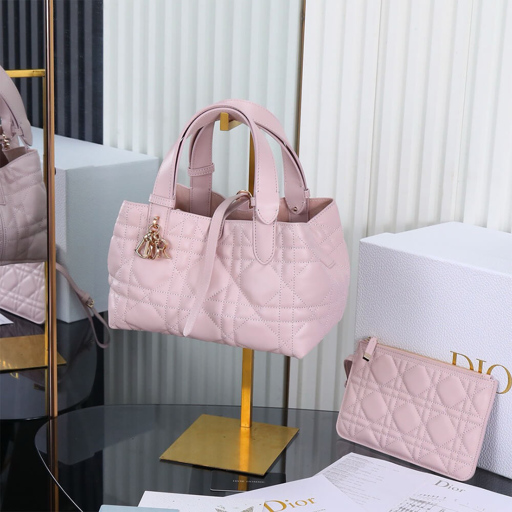 Small Dior Toujours Bag in Light Pink - Replica Luxury Bags™