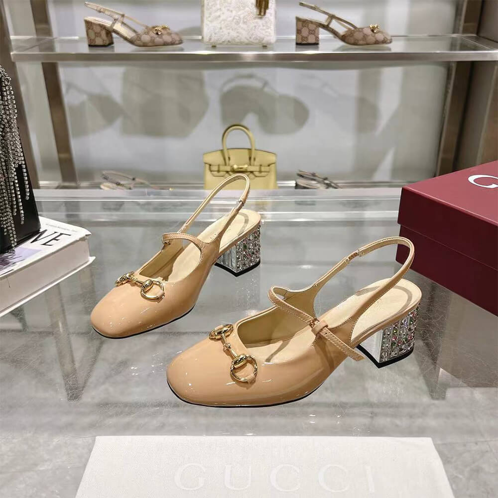 Gucci Women s Horsebit pump with Crystals Shoes - Replica Luxury Bags™