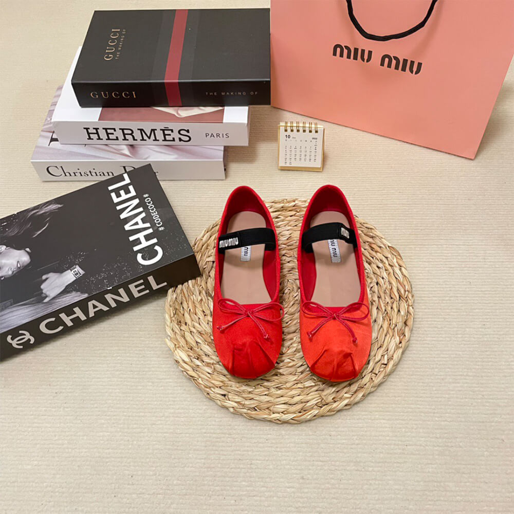 MiuMiu Satin ballerinas Shoes - Replica Luxury Bags™