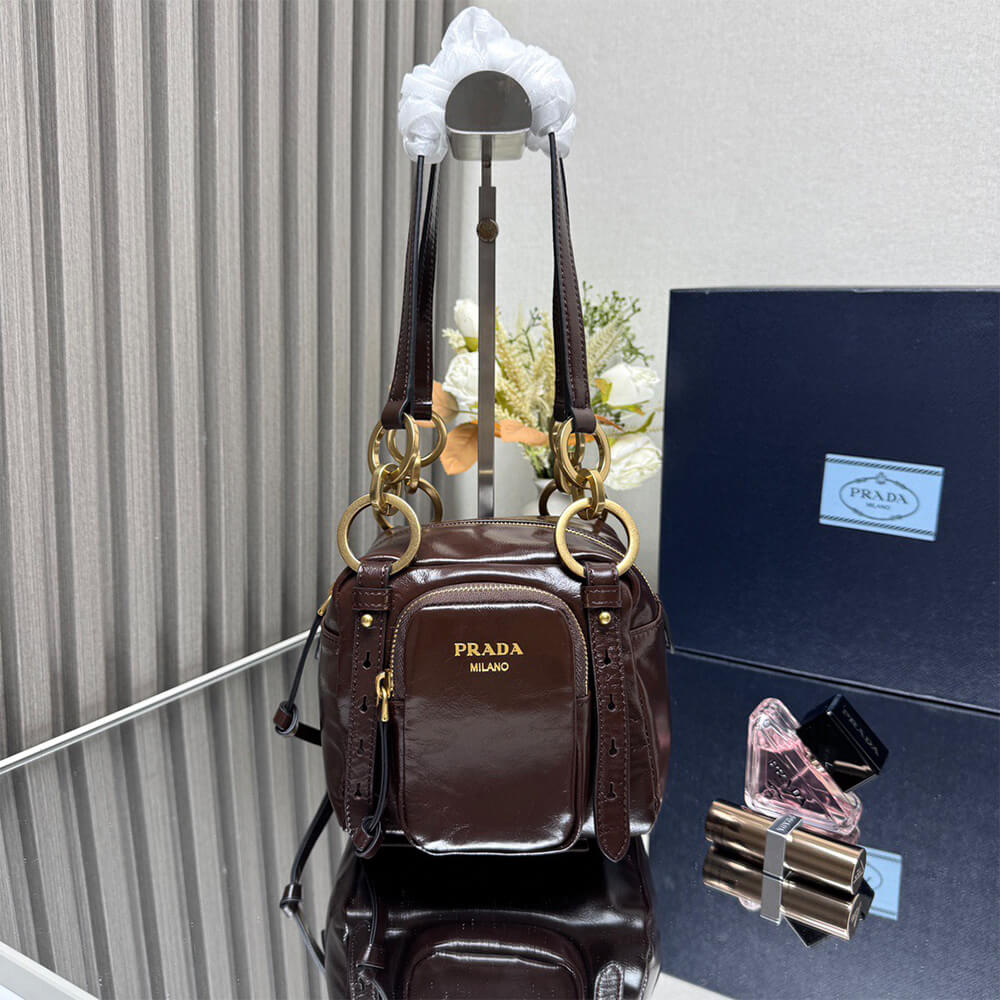 Prada Dangle leather Top Handle Mini Bag - Replica Luxury Bags™