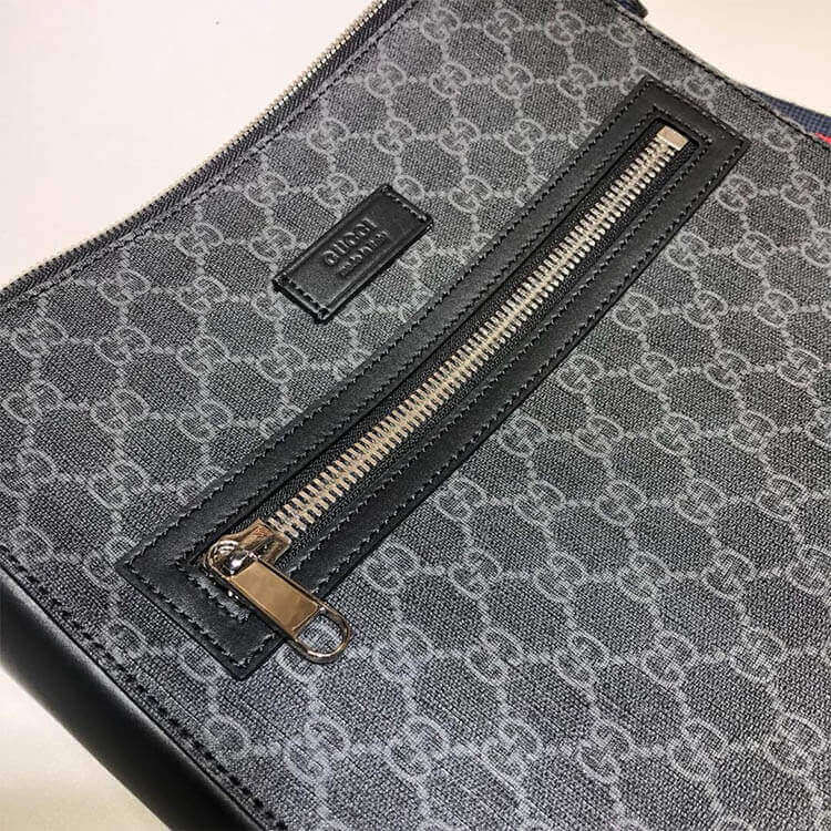 Gucci GG Black Messenger Bag - Replica Luxury Bags™