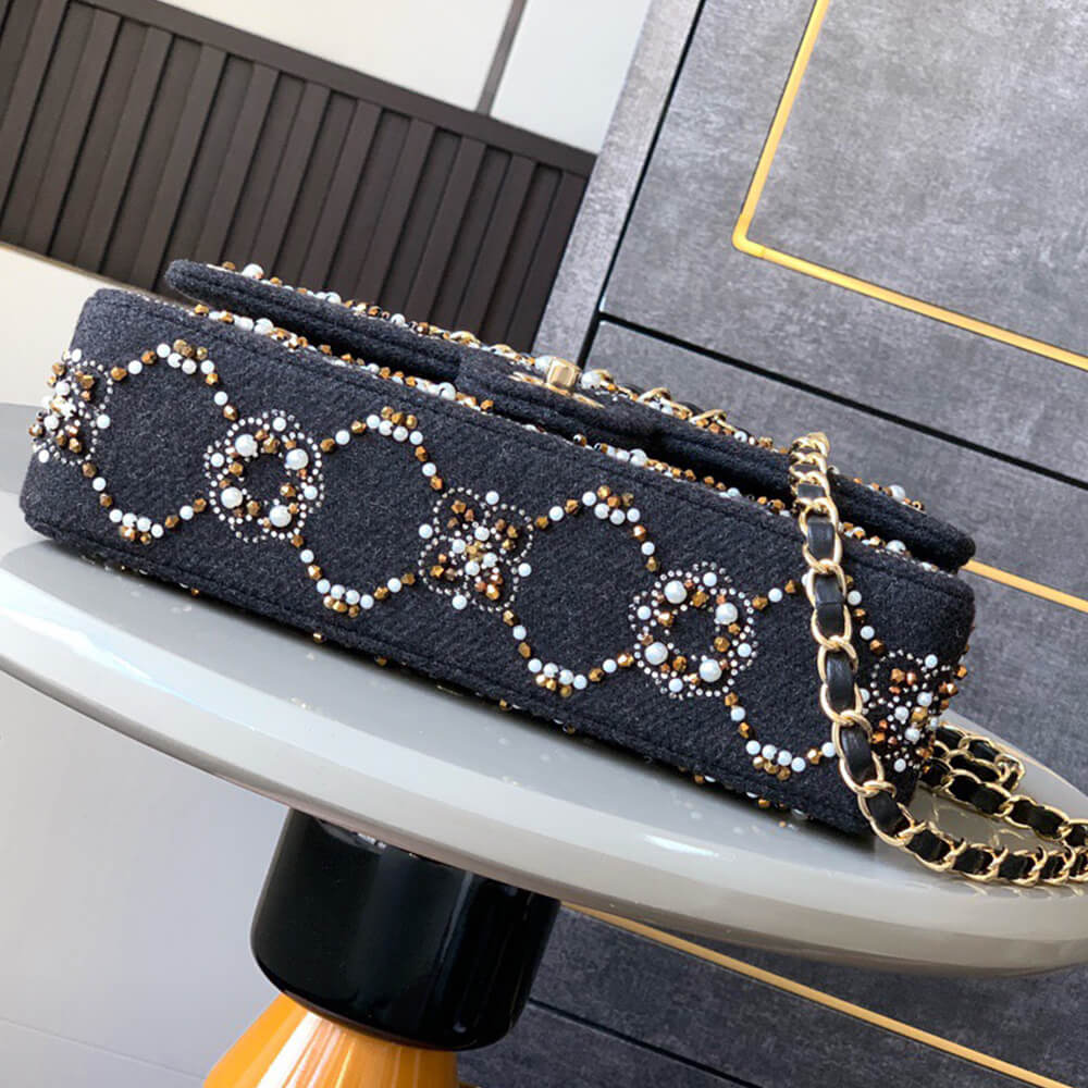 Chanel Pearl Classic Double Flap Handbag - Replica Luxury Bags™