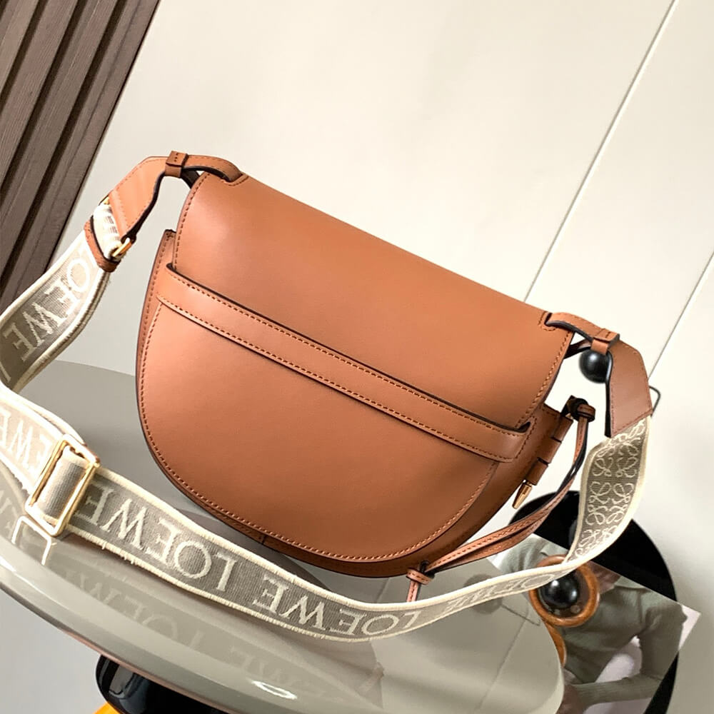 Loewe Small Gate Bag in Soft Calfskin and Jacquard - Replica Luxury Bags™
