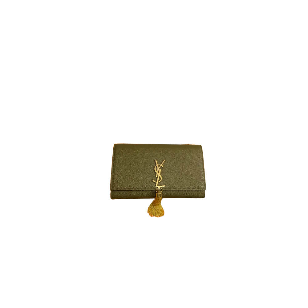 YSL Kate Medium Tassel Bag in Grain De Poudre Embossed Leather - Replica Luxury Bags™