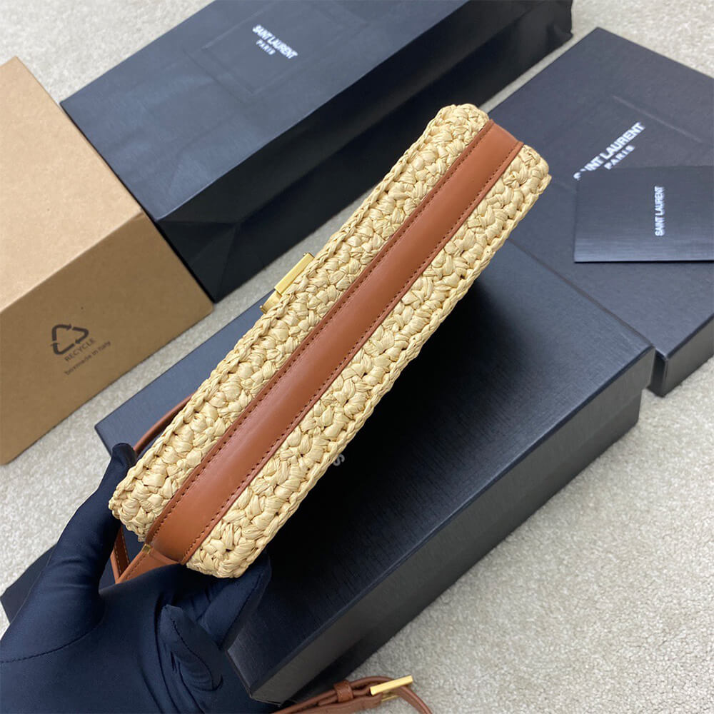 YSL Solferino Medium Satchel Raffia Bag - Replica Luxury Bags™