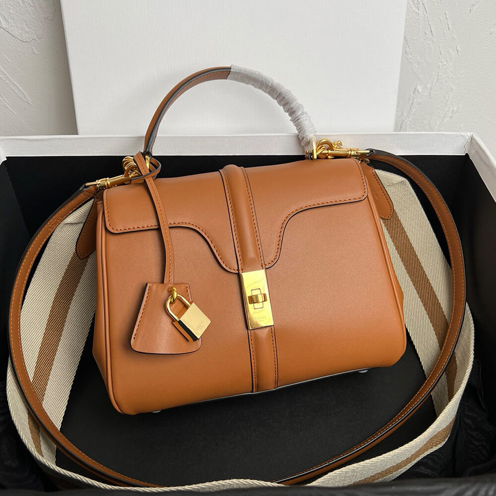 Celine Small 16 Bag In Satinated Calfskin - Replica Luxury Bags™
