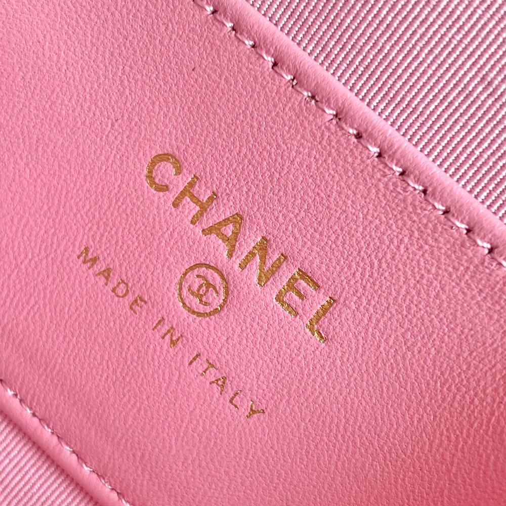 Chanel Clutch Bag With Chain Pink Bow Knot - Replica Luxury Bags™
