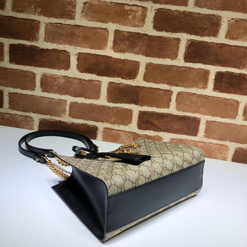 Gucci GG Padlock Small GG Bees Shoulder Bag - Replica Luxury Bags™