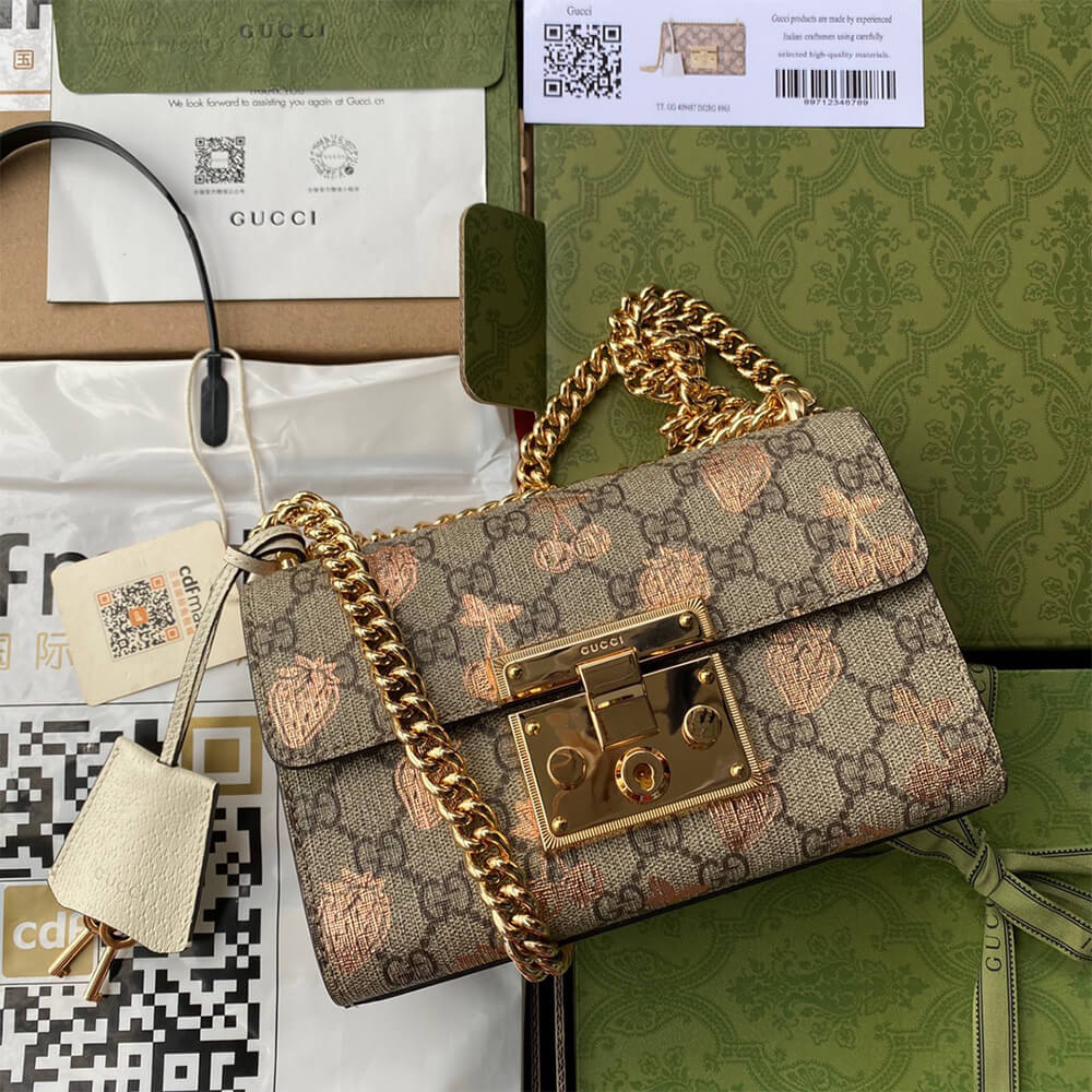 Gucci Padlock Small Berry Shoulder Bag - Replica Luxury Bags™