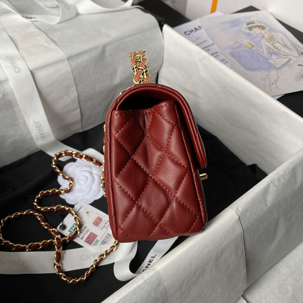 CHANEL Mini Flap Bag with Top Handle - Replica Luxury Bags™