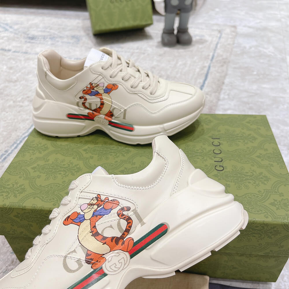 Gucci Rhyton Sneaker with Print Shoes - Replica Luxury Bags™